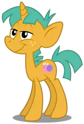 Size: 3395x5000 | Tagged: safe, artist:dashiesparkle, derpibooru import, snails, pony, unicorn, .ai available, colt, cutie mark, foal, lidded eyes, male, simple background, solo, transparent background, vector