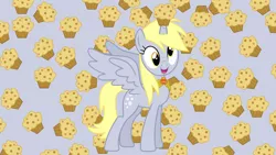Size: 1920x1080 | Tagged: safe, artist:james-the-brony1, derpibooru import, derpy hooves, alicorn, pony, derpicorn, element of harmony, food, muffin, muffin queen, race swap, solo, vector, wallpaper