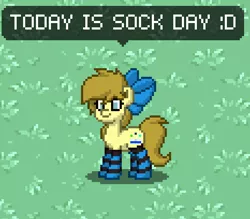 Size: 466x408 | Tagged: safe, derpibooru import, oc, oc:basil nut, unofficial characters only, pony town, clothes, socks, solo, striped socks