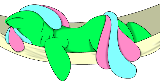 Size: 549x280 | Tagged: safe, artist:onyxpenstroke, derpibooru import, oc, oc:shooting rainbow, unofficial characters only, earth pony, pony, eyes closed, hammock, male, simple background, sleeping, smiling, solo, white background