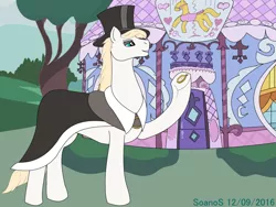 Size: 1024x768 | Tagged: artist:soanos, carousel boutique, clothes, derpibooru import, hat, oc, safe, solo, top hat, unofficial characters only, watch