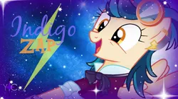 Size: 1280x716 | Tagged: safe, artist:yaycelestia0331, derpibooru import, indigo zap, ponified, equestria girls, clothes, crystal prep academy uniform, equestria girls ponified, school uniform