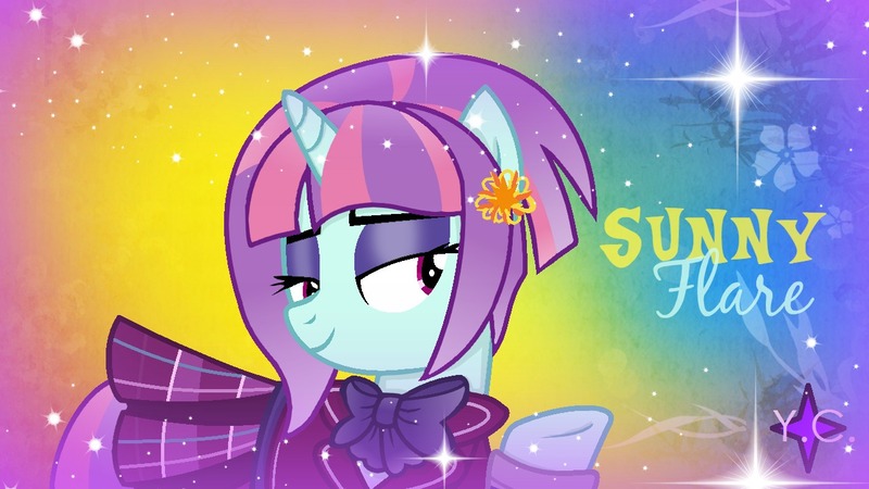 Size: 1280x720 | Tagged: safe, artist:yaycelestia0331, derpibooru import, sunny flare, ponified, equestria girls, clothes, crystal prep academy uniform, equestria girls ponified, school uniform, solo