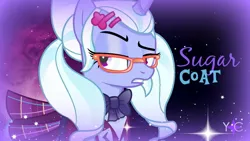 Size: 1280x724 | Tagged: safe, artist:yaycelestia0331, derpibooru import, sugarcoat, ponified, equestria girls, clothes, crystal prep academy uniform, equestria girls ponified, glasses, school uniform, solo