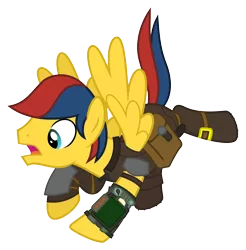 Size: 3826x3894 | Tagged: safe, artist:marioaddict, derpibooru import, edit, vector edit, oc, oc:canvas, unofficial characters only, pegasus, pony, fallout equestria, fallout equestria: spectrum, pipbuck, simple background, solo, transparent background, vector