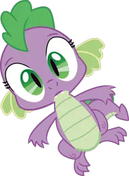 Size: 3598x4896 | Tagged: artist:chiptunebrony, barb, barbabetes, bouncing, cute, derpibooru import, floating, rule 63, rule63betes, safe, simple background, spike, surprised, transparent background, vector, vector edit