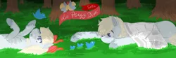 Size: 1500x500 | Tagged: safe, artist:zaldia-mavi, derpibooru import, oc, oc:brave, oc:ruban, unofficial characters only, pony, commission, le poney blanc, leponeyblanc, meta, my little pony, original character do not steal, twitter