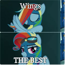 Size: 1080x1080 | Tagged: artist:moonlightprincess002, derpibooru import, hairstyling, meme, rainbow dash, rainbow fash, safe, wing hands