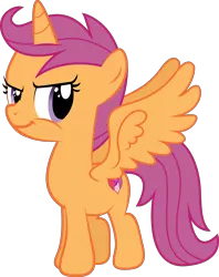 Size: 7062x8896 | Tagged: safe, artist:baronbronie, derpibooru import, scootaloo, alicorn, pony, absurd resolution, alicornified, cutie mark, female, filly, race swap, scootacorn, simple background, solo, the cmc's cutie marks, transparent background, vector