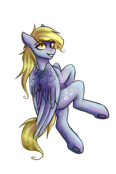 Size: 900x1350 | Tagged: safe, artist:dakosia, derpibooru import, derpy hooves, pegasus, pony, female, flying, grin, mare, simple background, smiling, solo, transparent background, underhoof, watermark