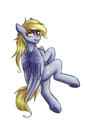 Size: 900x1350 | Tagged: safe, artist:dakosia, derpibooru import, derpy hooves, pegasus, pony, female, flying, grin, mare, simple background, smiling, solo, transparent background, underhoof, watermark