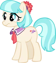 Size: 10604x12039 | Tagged: absurd resolution, artist:cyanlightning, coco pommel, collar, derpibooru import, made in manehattan, necktie, safe, simple background, solo, .svg available, transparent background, vector