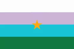 Size: 2560x1707 | Tagged: agriculture, barely pony related, derpibooru import, everfree, everfree flag, everfree forest, flag, headcanon, lake, mt canterlot, mt. canterlot, no pony, safe, skies, stars, stripes, sweet apple acres, unofficial, water