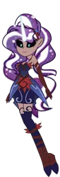 Size: 2494x7356 | Tagged: safe, artist:orin331, derpibooru import, gaea everfree, rarity, equestria girls, legend of everfree, absurd resolution, alternate universe, black sclera, clothes, dress, flash puppet, floating, fusion, sleeveless, solo