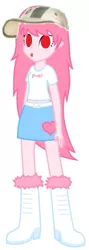 Size: 265x744 | Tagged: bad edit, belly button, belt, boots, clothes, derpibooru import, edit, hat, lamberto, midriff, oc, oc:fluffle puff, safe, shitposting, skirt, taringa, unofficial characters only