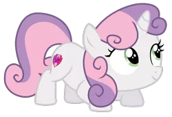 Size: 1500x1019 | Tagged: artist:sketchmcreations, cute, cutie mark, derpibooru import, diasweetes, face down ass up, safe, simple background, solo, sweetie belle, the cmc's cutie marks, the fault in our cutie marks, transparent background, vector