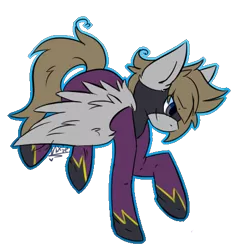 Size: 413x440 | Tagged: safe, artist:trixiequeenoffire, derpibooru import, oc, oc:digital dusk, unofficial characters only, pony, clothes, shadowbolts costume, solo