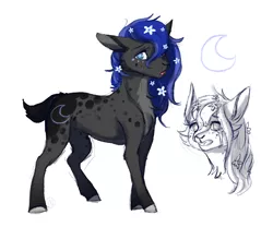 Size: 1300x1080 | Tagged: artist:1an1, cute, deer, deerified, derpibooru import, princess luna, safe, solo, species swap