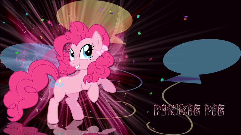 Size: 1920x1080 | Tagged: alternate hairstyle, artist:jennieoo, artist:leonbrony, cutie mark, derpibooru import, pinkie pie, ponytails, safe, vector, wallpaper