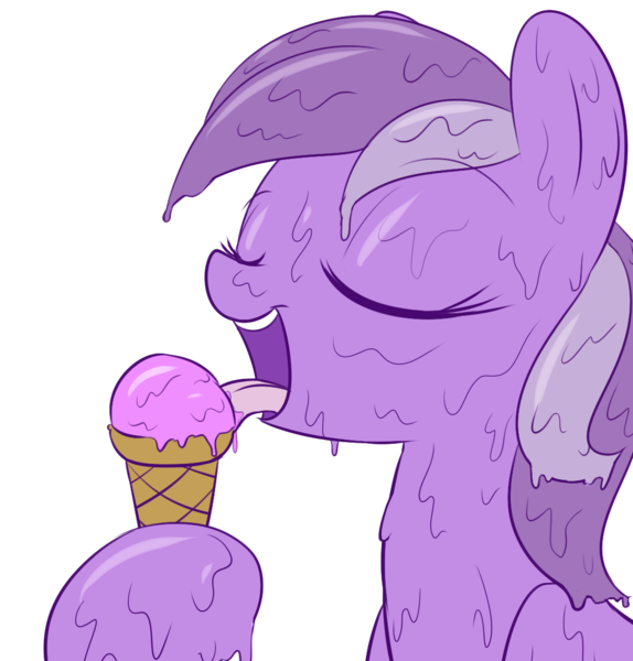 Size: 1100x1150 | Tagged: artist:acersiii, cannibalism, derpibooru import, food, food pony, goo pony, ice cream, ice cream pony, oc, original species, safe, simple background, solo, transparent background, unofficial characters only