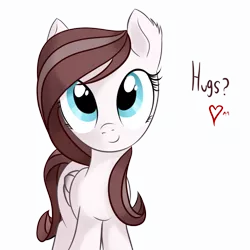 Size: 1024x1024 | Tagged: safe, artist:aurelleah, derpibooru import, oc, oc:aurelia freefeather, oc:aurelleah, oc:aurry, unofficial characters only, pegasus, pony, bronybait, cute, ear fluff, hug, hug request, looking at you, solo, vector