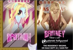 Size: 689x473 | Tagged: safe, derpibooru import, screencap, britneigh spears, gladmane, pony, viva las pegasus, britney spears, poster