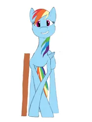 Size: 1536x2048 | Tagged: artist:settop, derpibooru import, long legs, newbie artist training grounds, rainbow dash, safe, solo