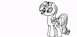 Size: 918x443 | Tagged: artist:mspaintjoe, derpibooru import, monochrome, ms paint, rarity, safe, solo