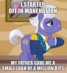 Size: 912x995 | Tagged: a small loan of a million dollars, caption, derpibooru import, donald trump, edit, edited screencap, gladmane, image macro, meme, politics, safe, screencap, viva las pegasus