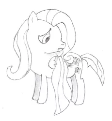 Size: 1244x1346 | Tagged: safe, artist:ragmo, derpibooru import, fluttershy, monochrome, pencil, pencil drawing, solo, speedpaint, traditional art