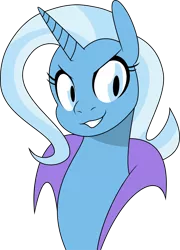 Size: 2804x3884 | Tagged: safe, artist:goat train, artist:xaxu-slyph, derpibooru import, trixie, pony, unicorn, colored, female, grin, looking at you, mare, simple background, smiling, solo, transparent background, vector, wrong eye color