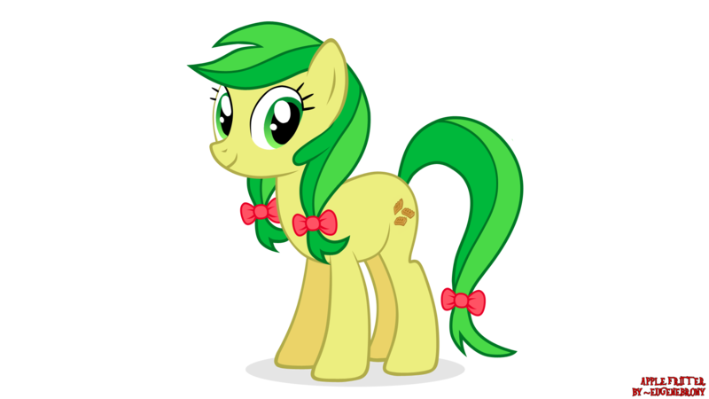 Size: 1920x1080 | Tagged: apple family member, apple fritter, artist:eugenebrony, derpibooru import, safe, solo, text, watermark