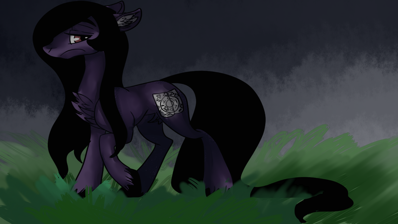 Size: 1920x1080 | Tagged: safe, artist:brainiac, derpibooru import, oc, oc:brainiac, unofficial characters only, pony, fullbody, male, sad, stallion, unshorn fetlocks