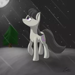 Size: 5000x5000 | Tagged: absurd resolution, artist:deltauraart, backwards cutie mark, derpibooru import, newbie artist training grounds, octavia melody, safe, snow, snowfall, solo