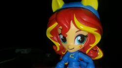 Size: 4160x2336 | Tagged: safe, artist:leone di cielo, derpibooru import, sunset shimmer, equestria girls, custom, doll, equestria girls minis, irl, photo, toy