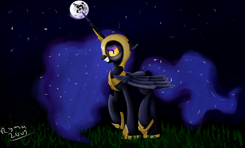 Size: 1900x1150 | Tagged: artist:ryma2001, derpibooru import, nightmare moon, safe, solo