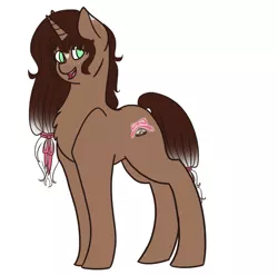 Size: 777x769 | Tagged: safe, artist:liefsong, derpibooru import, oc, oc:chocolate crinkle, unofficial characters only, pony, unicorn, cute, freckles, hair bow, hair ribbon, solo, tail bow