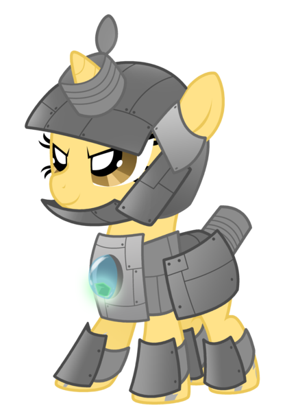 Size: 2621x3619 | Tagged: safe, artist:lostinthetrees, derpibooru import, oc, unofficial characters only, pony, unicorn, armor, female, filly, solo