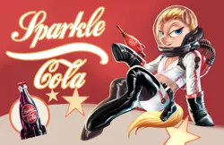 Size: 1870x1210 | Tagged: safe, artist:hobbes-maxwell, derpibooru import, ponified, pony, fallout equestria, crossover, fallout, latex, nuka cola, nuka girl, sparkle cola