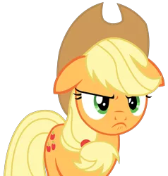 Size: 3091x3241 | Tagged: applejack, artist:sketchmcreations, derpibooru import, floppy ears, frown, grumpy, grumpyjack, pouting, safe, simple background, transparent background, vector, viva las pegasus