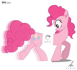 Size: 2200x2000 | Tagged: safe, artist:truffle shine, derpibooru import, pinkie pie, earth pony, pony, buffering, half, loading, loading screen, modular, simple background, solo, transparent background