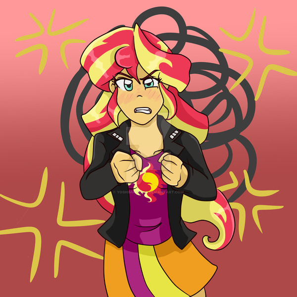 Size: 1024x1024 | Tagged: safe, artist:yoshimarsart, derpibooru import, sunset shimmer, equestria girls, angry, solo, watermark