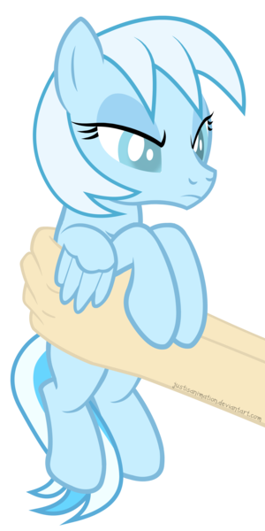 Size: 3750x7500 | Tagged: safe, artist:justisanimation, derpibooru import, oc, oc:snowdrop, unofficial characters only, pony, cute, female, filly, flash, hand, hnnng, holding a pony, justis holds a pony, simple background, smiling, transparent background