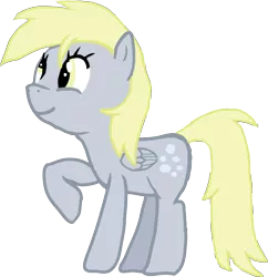 Size: 3472x3593 | Tagged: safe, artist:derphed, derpibooru import, derpy hooves, pegasus, pony, female, mare, raised hoof, simple background, solo