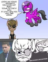 Size: 1400x1792 | Tagged: artist:notamotobug, comic, derpibooru import, dialogue, meme, oc, oc:mourning dreams, oc:zack, race swap, reggie fils-aime, species swap, suggestive, swap, unofficial characters only, vulgar, wat