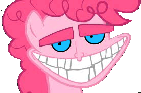 Size: 276x182 | Tagged: animated, courage the cowardly dog, derpibooru import, freaky fred, gif, nightmare fuel, pinkie pie, safe, solo