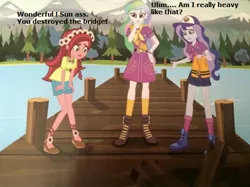 Size: 632x472 | Tagged: safe, derpibooru import, edit, edited screencap, screencap, gloriosa daisy, princess celestia, princess luna, equestria girls, legend of everfree, magical geodes, principal celestia, vice principal luna, vulgar