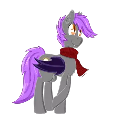 Size: 2500x2500 | Tagged: safe, artist:darklordsnuffles, derpibooru import, oc, oc:bright tone, unofficial characters only, bat pony, pony, chest fluff, clothes, cute, halfassed cutie mark, scarf, solo