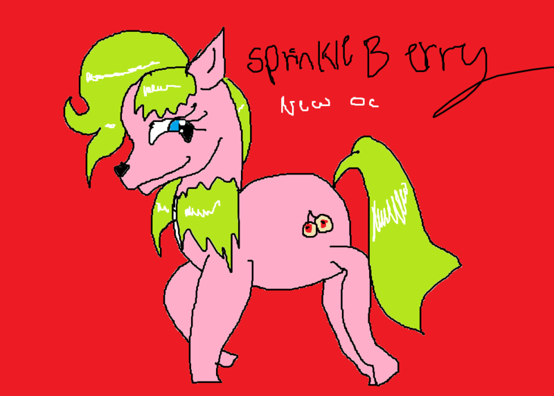 Size: 977x698 | Tagged: 1000 hours in ms paint, artist:supershadowwolf, derpibooru import, joke oc, ms paint, oc, oc:sprinkle berry, safe, solo, unofficial characters only