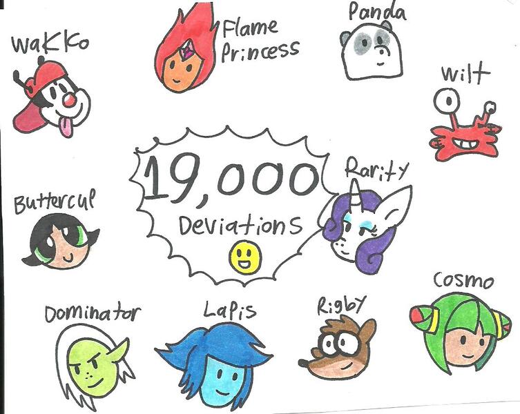 Size: 1065x849 | Tagged: adventure time, animaniacs, artist:cmara, cosmo the seedrian, crossover, derpibooru import, flame princess, foster's home for imaginary friends, lapis lazuli (steven universe), lord dominator, panda, rarity, regular show, rigby, safe, sonic the hedgehog (series), steven universe, traditional art, wakko warner, wander over yonder, we bare bears, wilt (foster's home for imaginary friends)